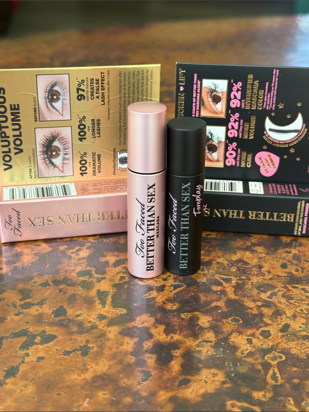 Too Faced Better Than Sex Mascara & BTS Foreplay Primer Duo Deluxe Travel Mini